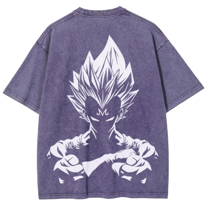 Retro Limited Vegeta Dragon Ball Oversize Washed T-Shirt