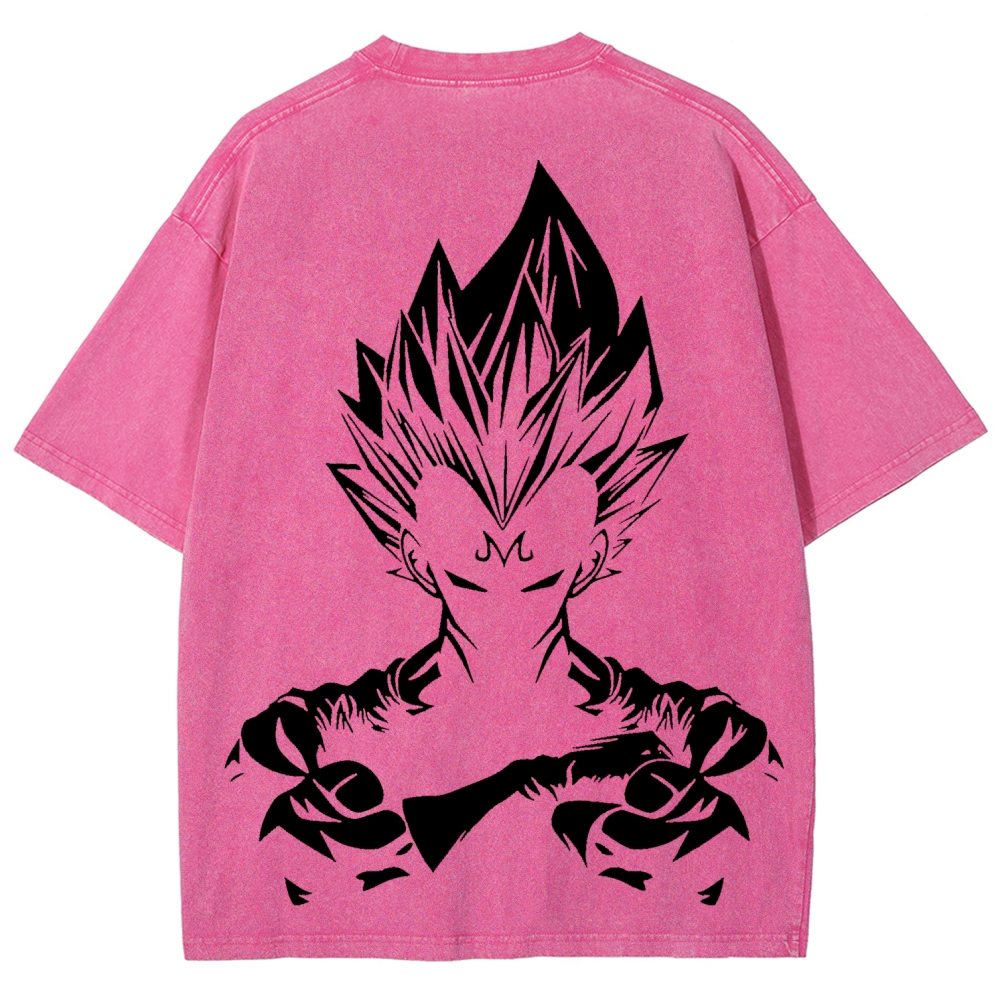 Retro Limited Vegeta Dragon Ball Oversize Washed T-Shirt