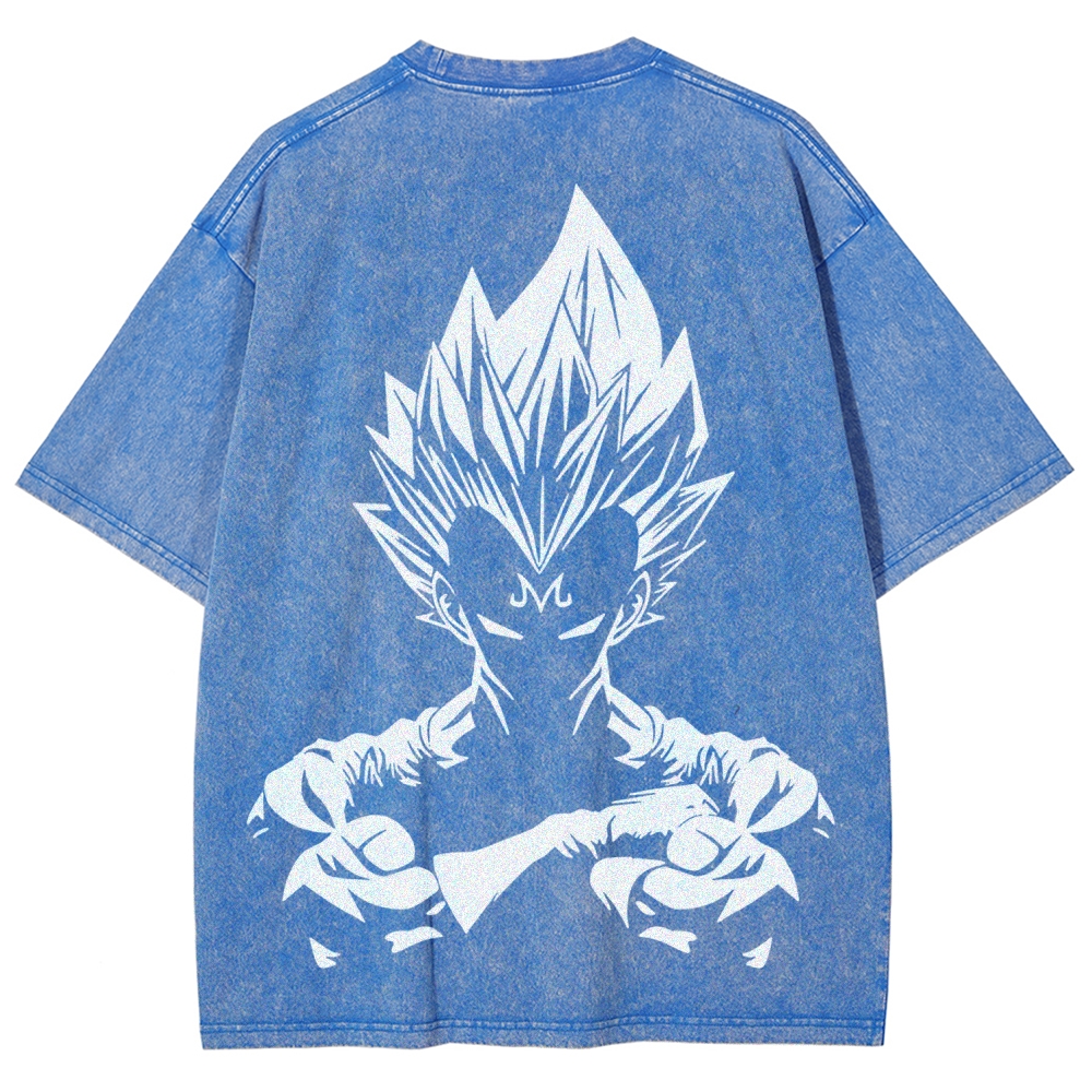 Retro Limited Vegeta Dragon Ball Oversize Washed T-Shirt