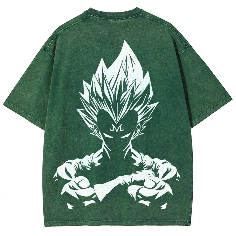 Retro Limited Vegeta Dragon Ball Oversize Washed T-Shirt