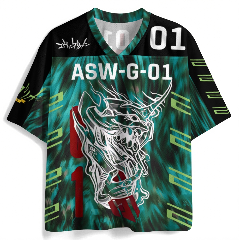  Neon Genesis Evangelion Football Jersey Mesh Shirts 