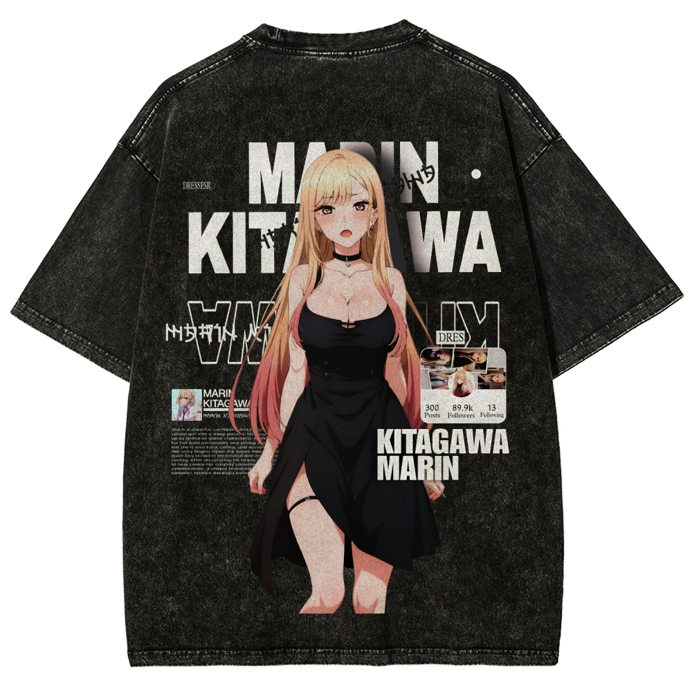 MARIN Unisex Fit Washed T-Shirt | My Dress-Up Darling 