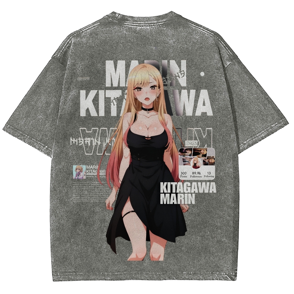 MARIN Unisex Fit Washed T-Shirt | My Dress-Up Darling 