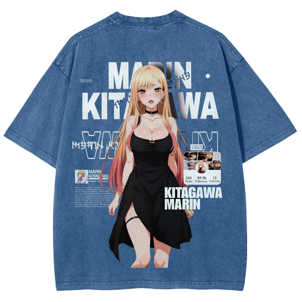 MARIN Unisex Fit Washed T-Shirt | My Dress-Up Darling 