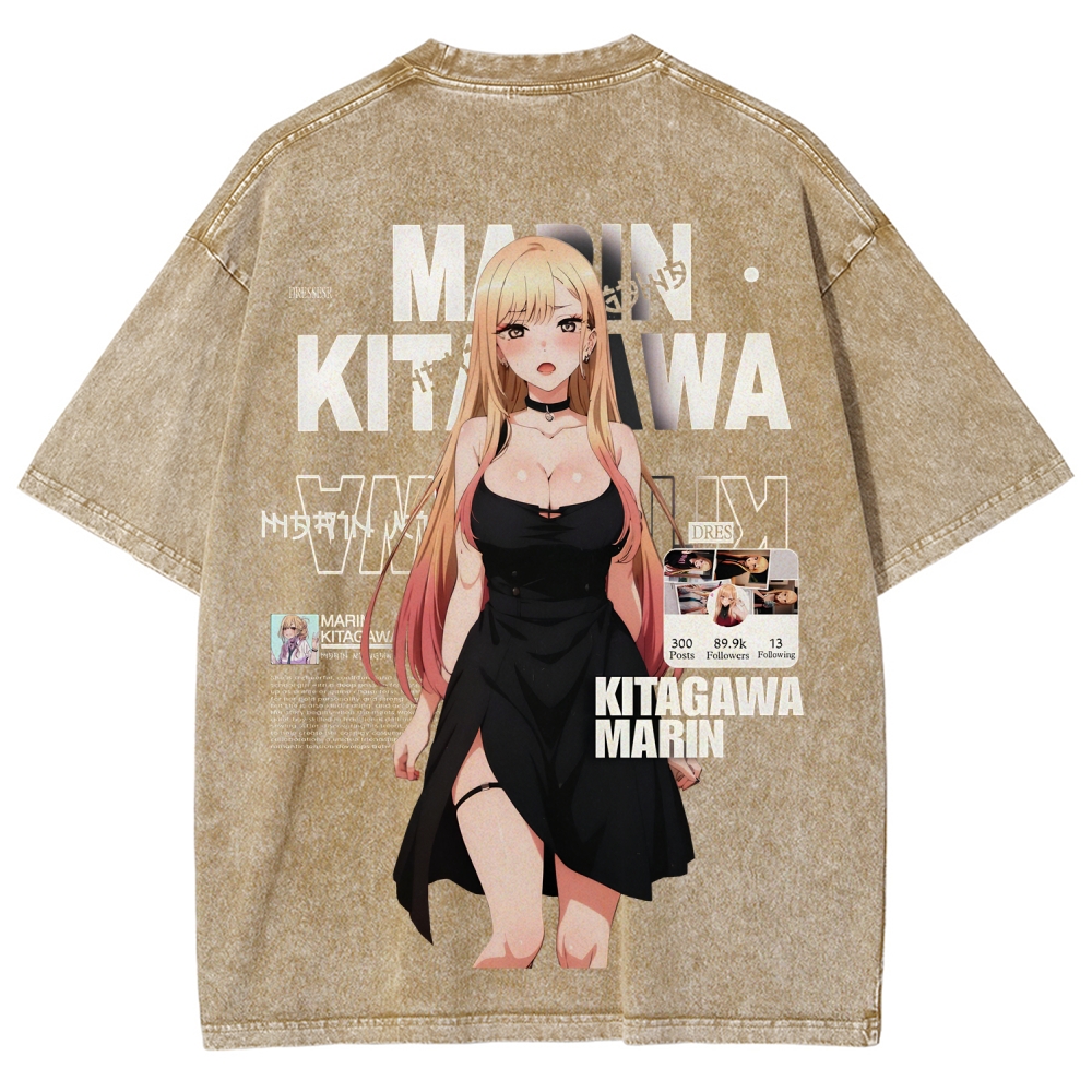 MARIN Unisex Fit Washed T-Shirt | My Dress-Up Darling 