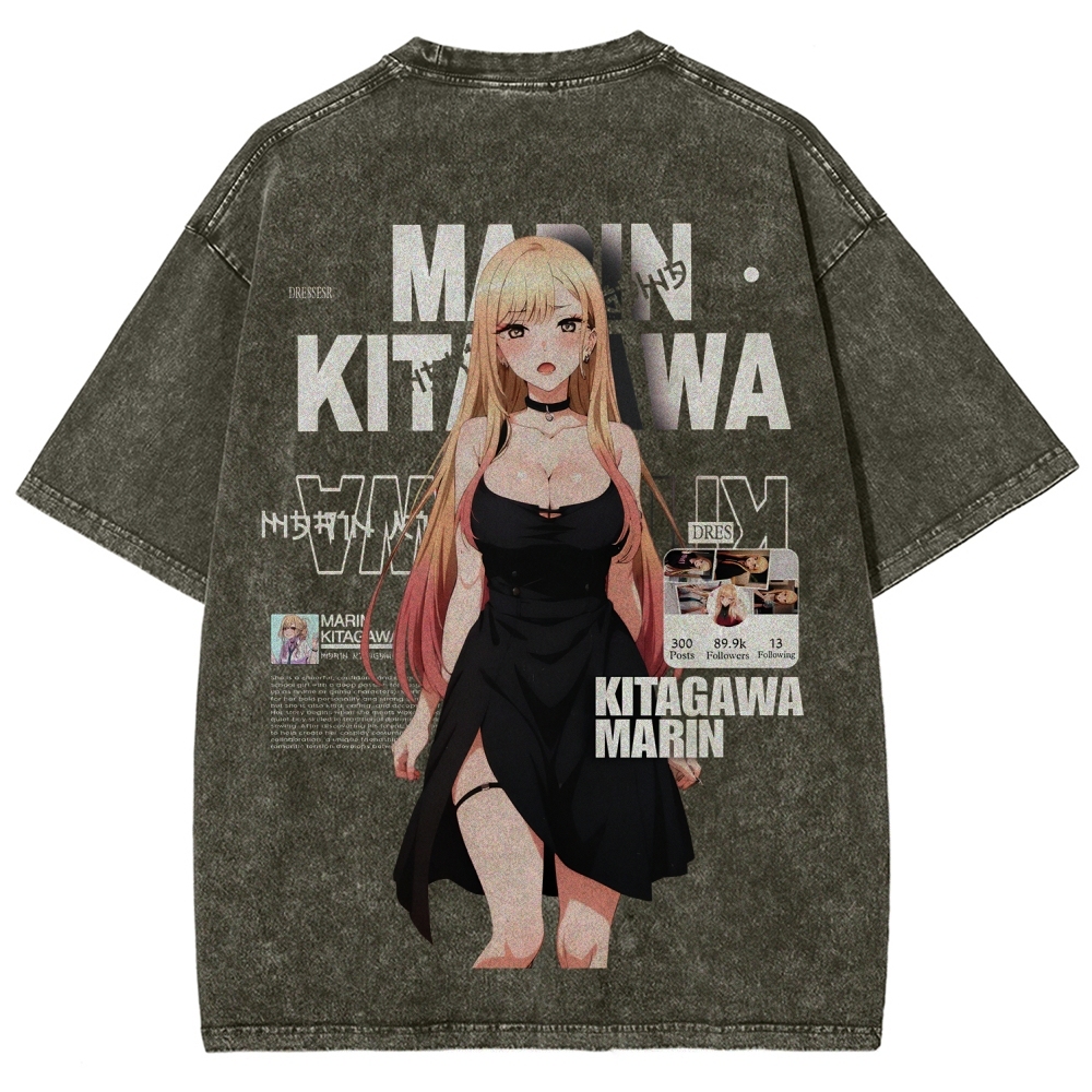 MARIN Unisex Fit Washed T-Shirt | My Dress-Up Darling 