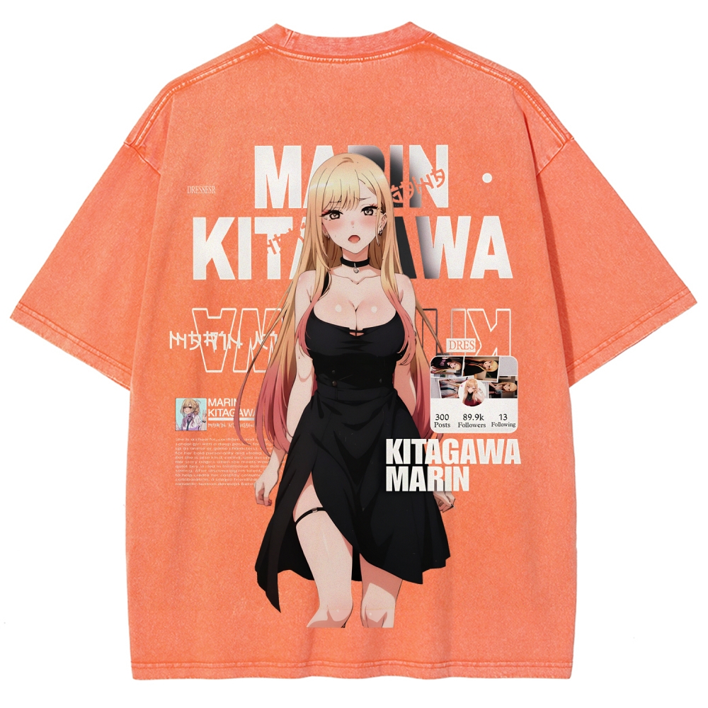 MARIN Unisex Fit Washed T-Shirt | My Dress-Up Darling 