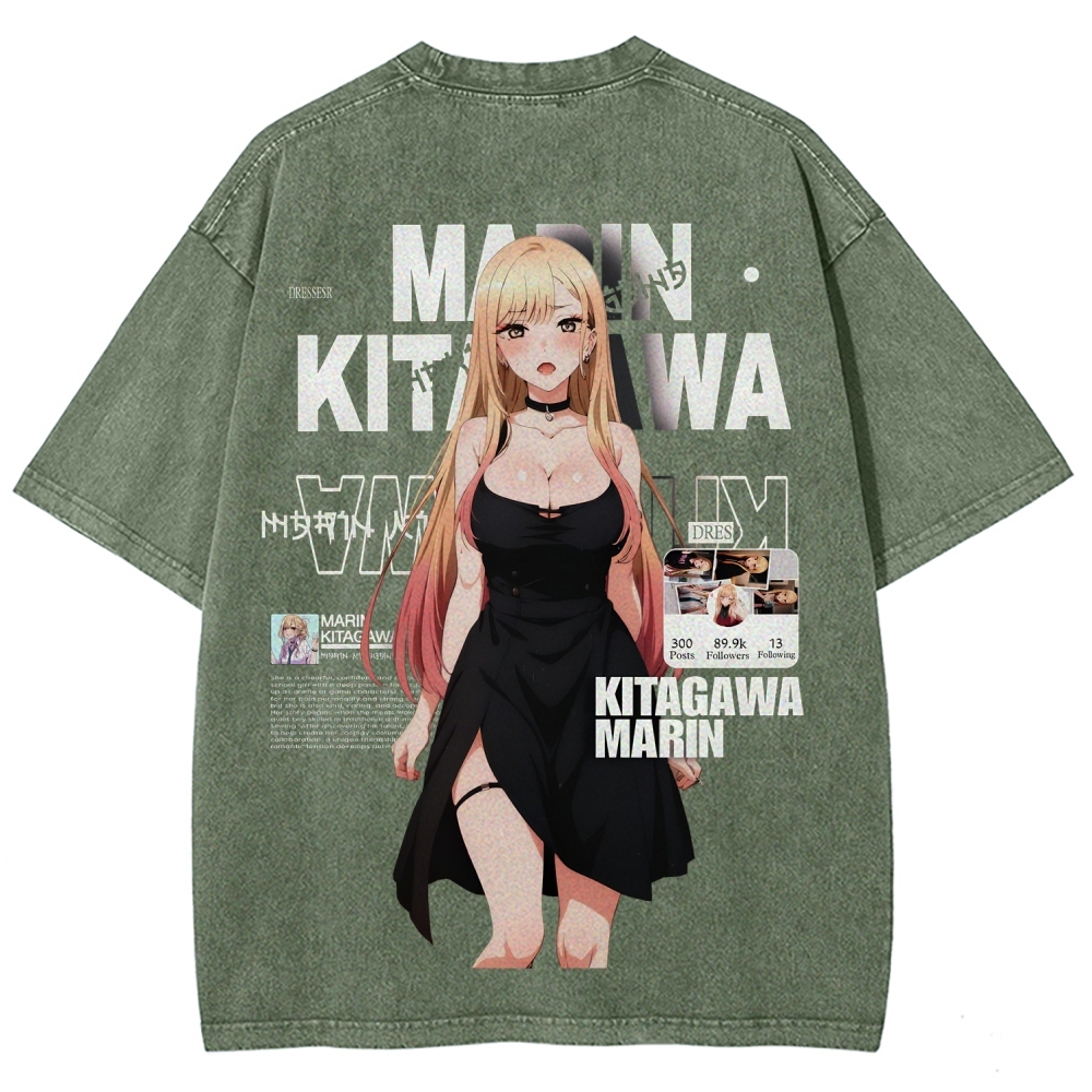 MARIN Unisex Fit Washed T-Shirt | My Dress-Up Darling 