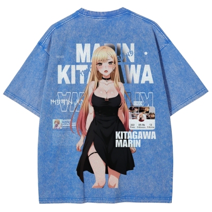 MARIN Unisex Fit Washed T-Shirt | My Dress-Up Darling 