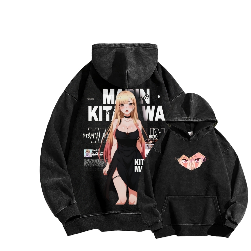 MARIN Unisex Washed Hoodie | My Dress-Up Darling 