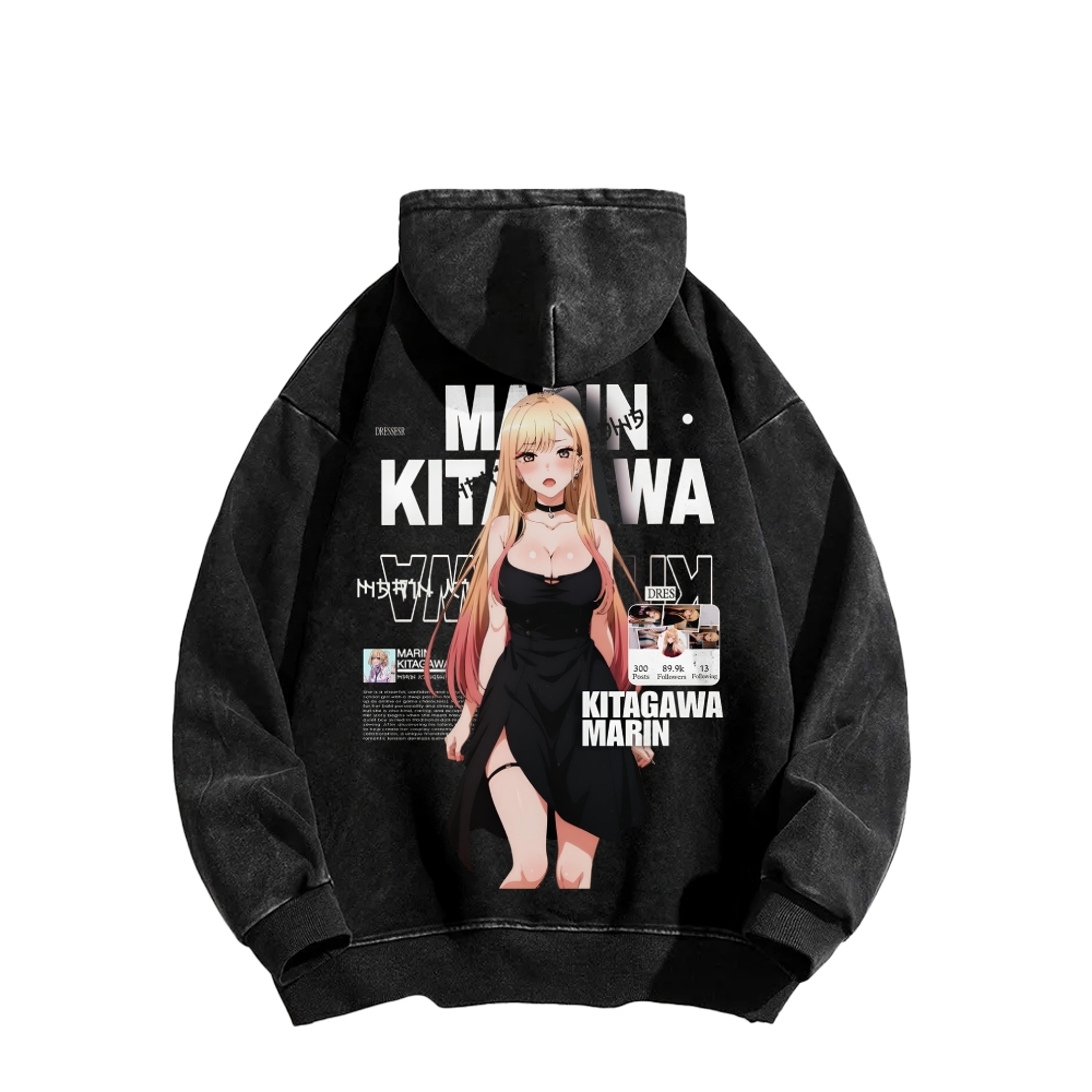 MARIN Unisex Washed Hoodie | My Dress-Up Darling 