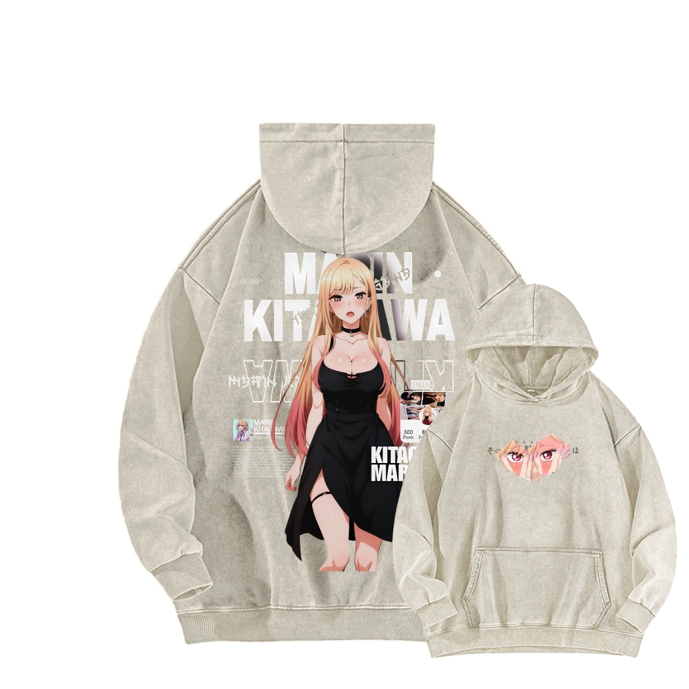 MARIN Unisex Washed Hoodie | My Dress-Up Darling 