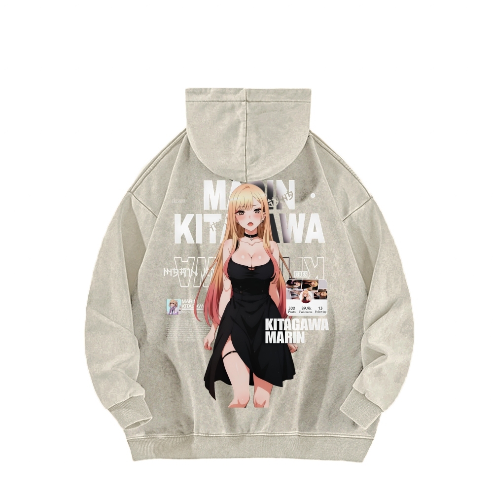 MARIN Unisex Washed Hoodie | My Dress-Up Darling 