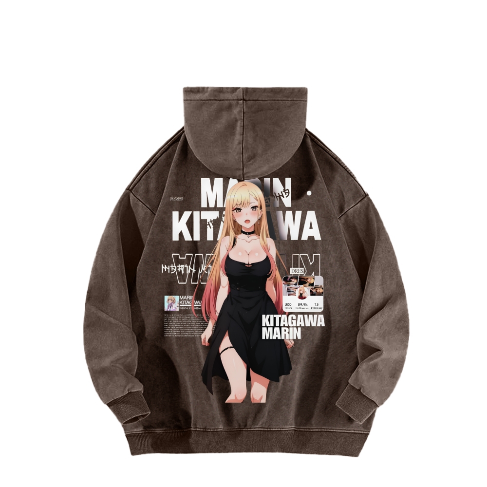 MARIN Unisex Washed Hoodie | My Dress-Up Darling 