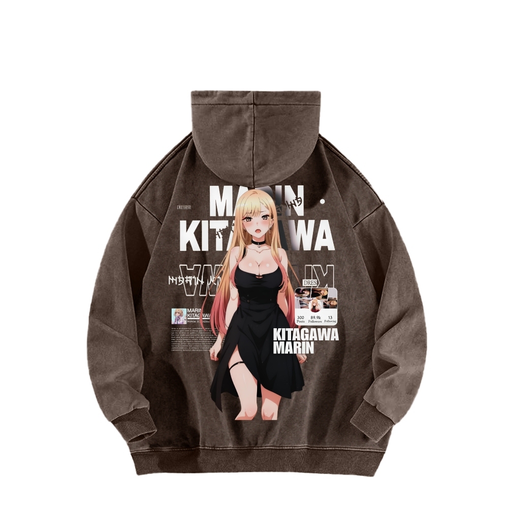 MARIN Unisex Washed Hoodie | My Dress-Up Darling 