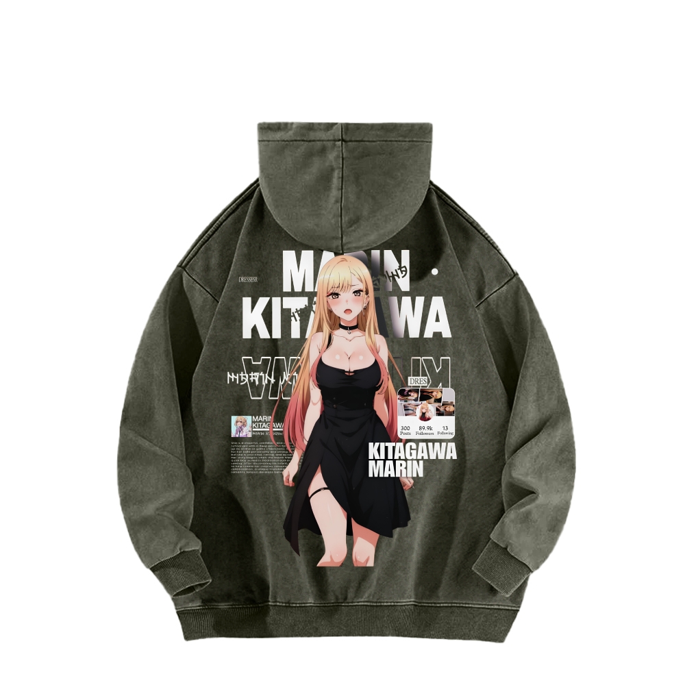 MARIN Unisex Washed Hoodie | My Dress-Up Darling 