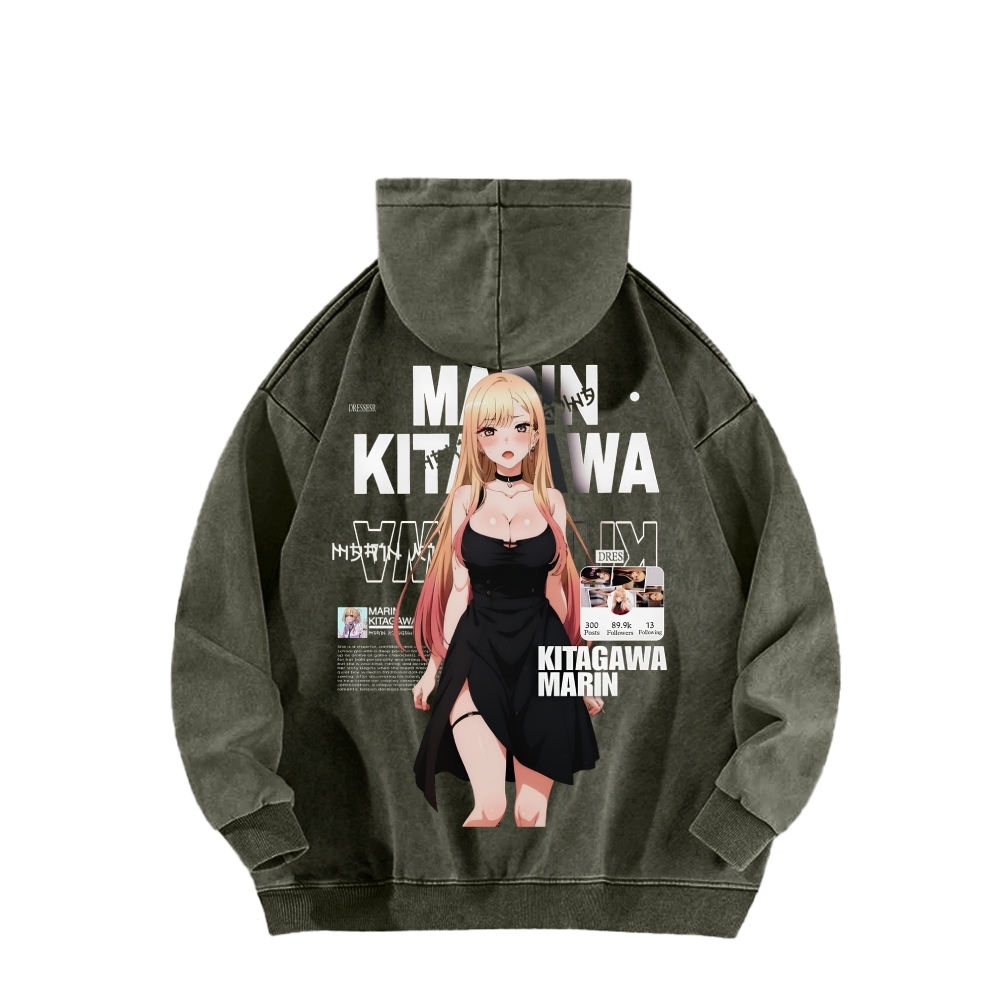 MARIN Unisex Washed Hoodie | My Dress-Up Darling 