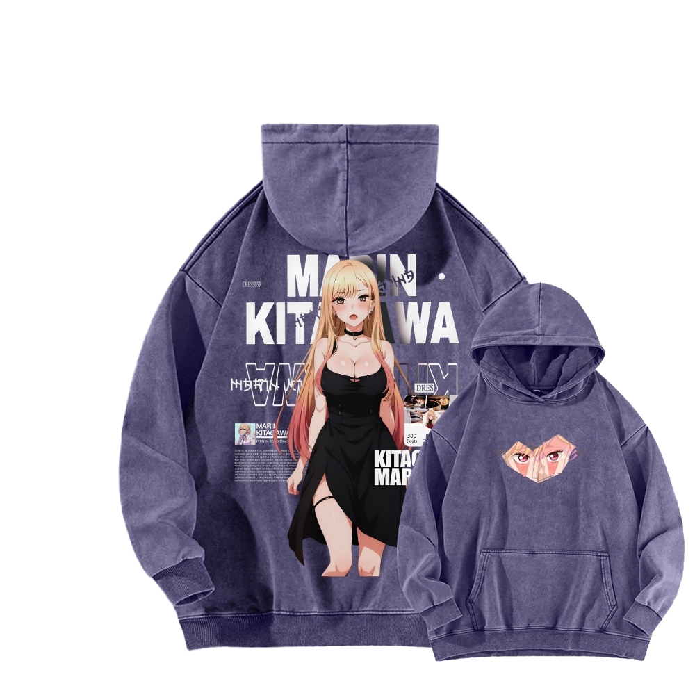 MARIN Unisex Washed Hoodie | My Dress-Up Darling 