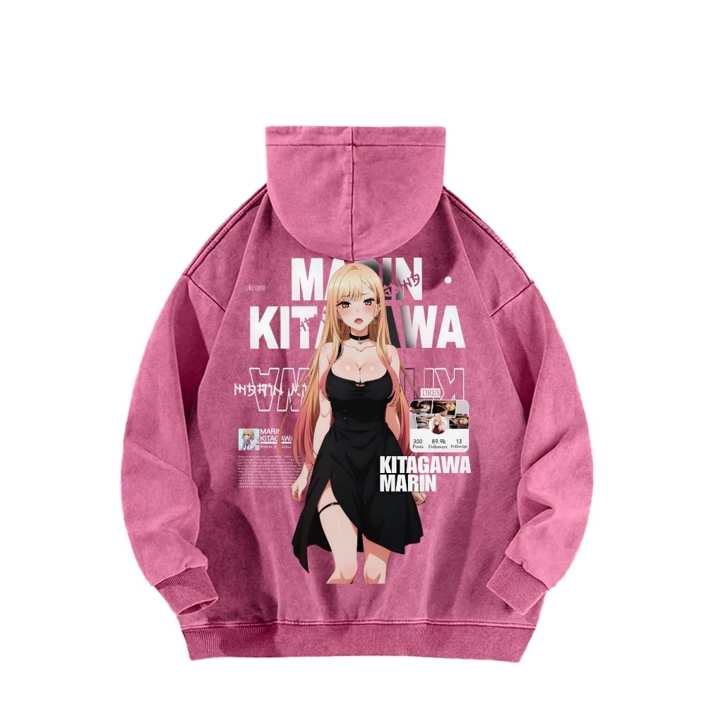 MARIN Unisex Washed Hoodie | My Dress-Up Darling 