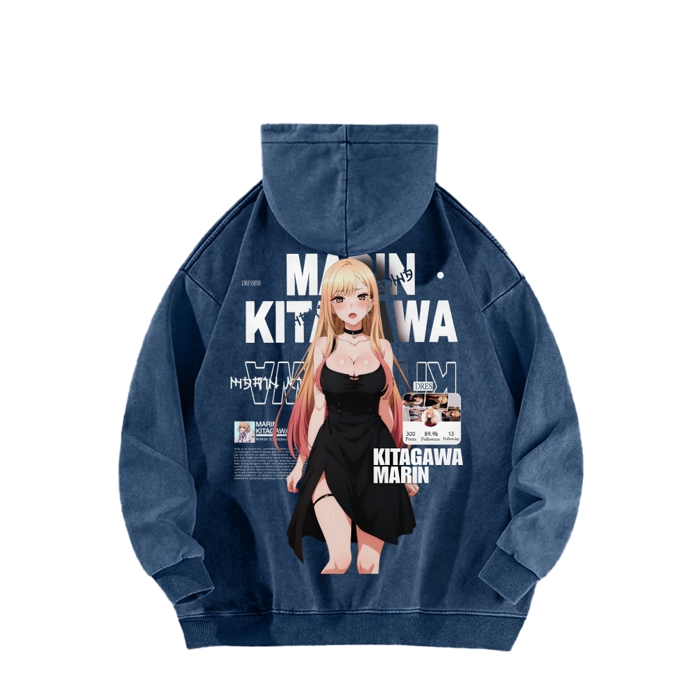 MARIN Unisex Washed Hoodie | My Dress-Up Darling 