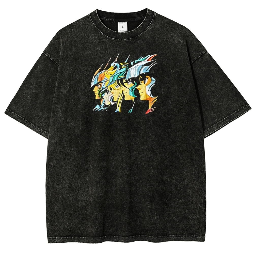 Saint Seiya Printed Unisex Washed T-Shirt