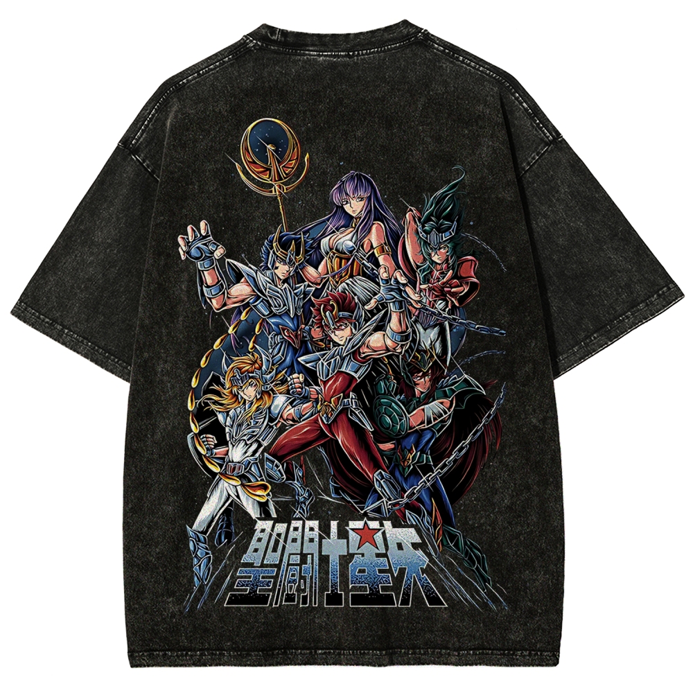 Saint Seiya Printed Unisex Washed T-Shirt