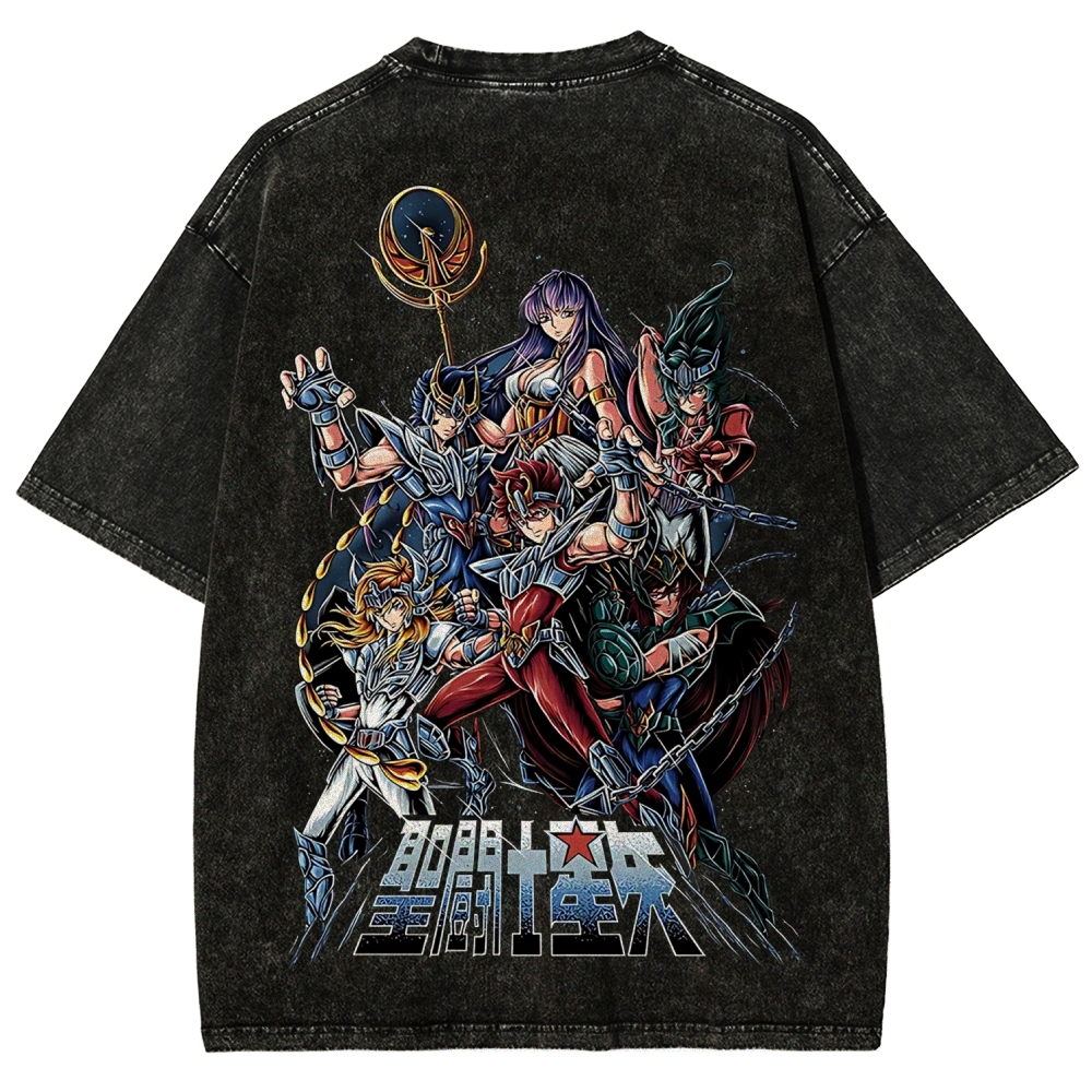 Saint Seiya Printed Unisex Washed T-Shirt
