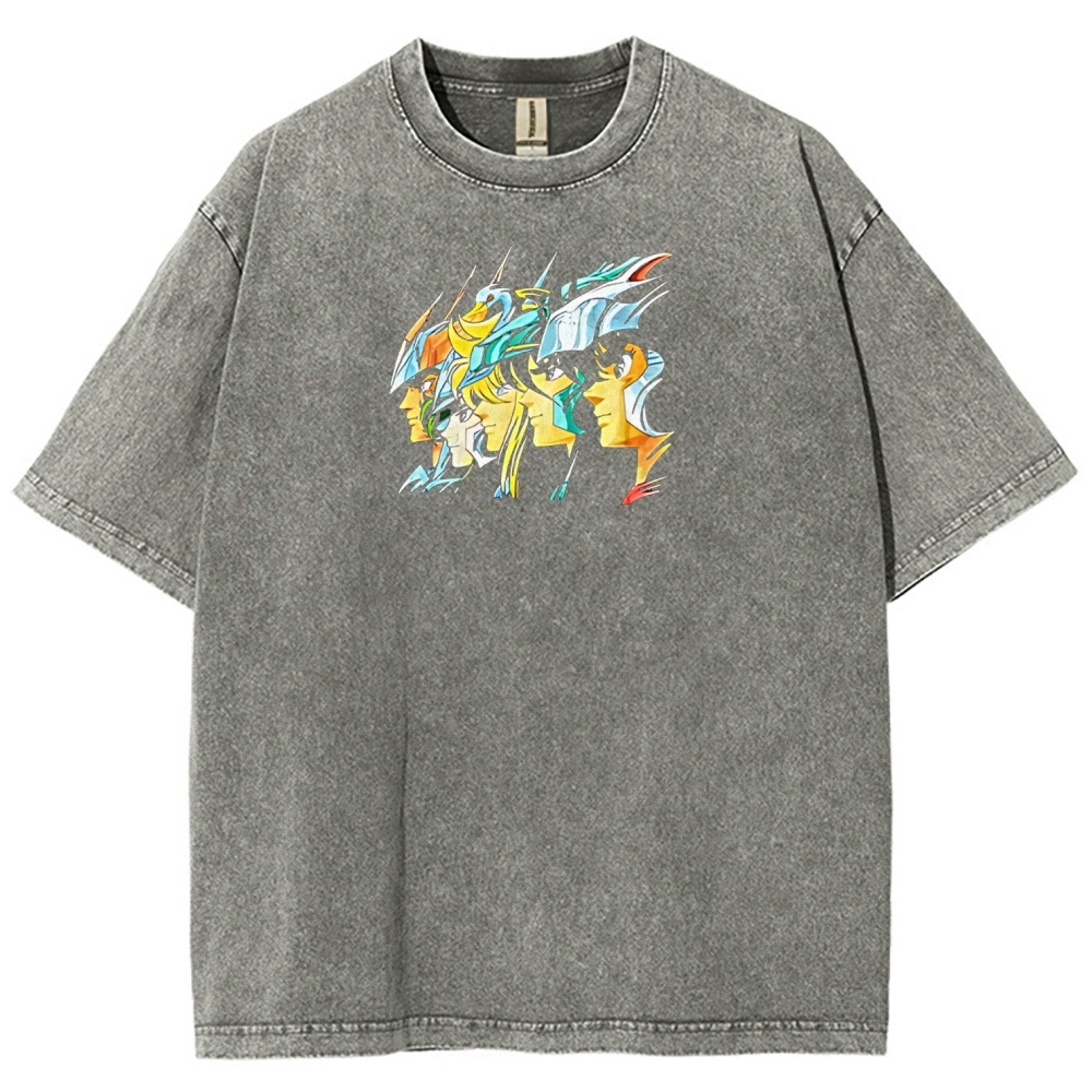 Saint Seiya Printed Unisex Washed T-Shirt