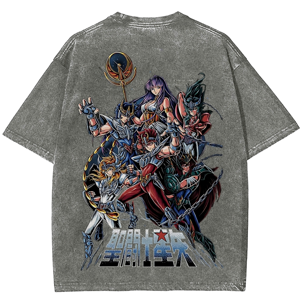 Saint Seiya Printed Unisex Washed T-Shirt