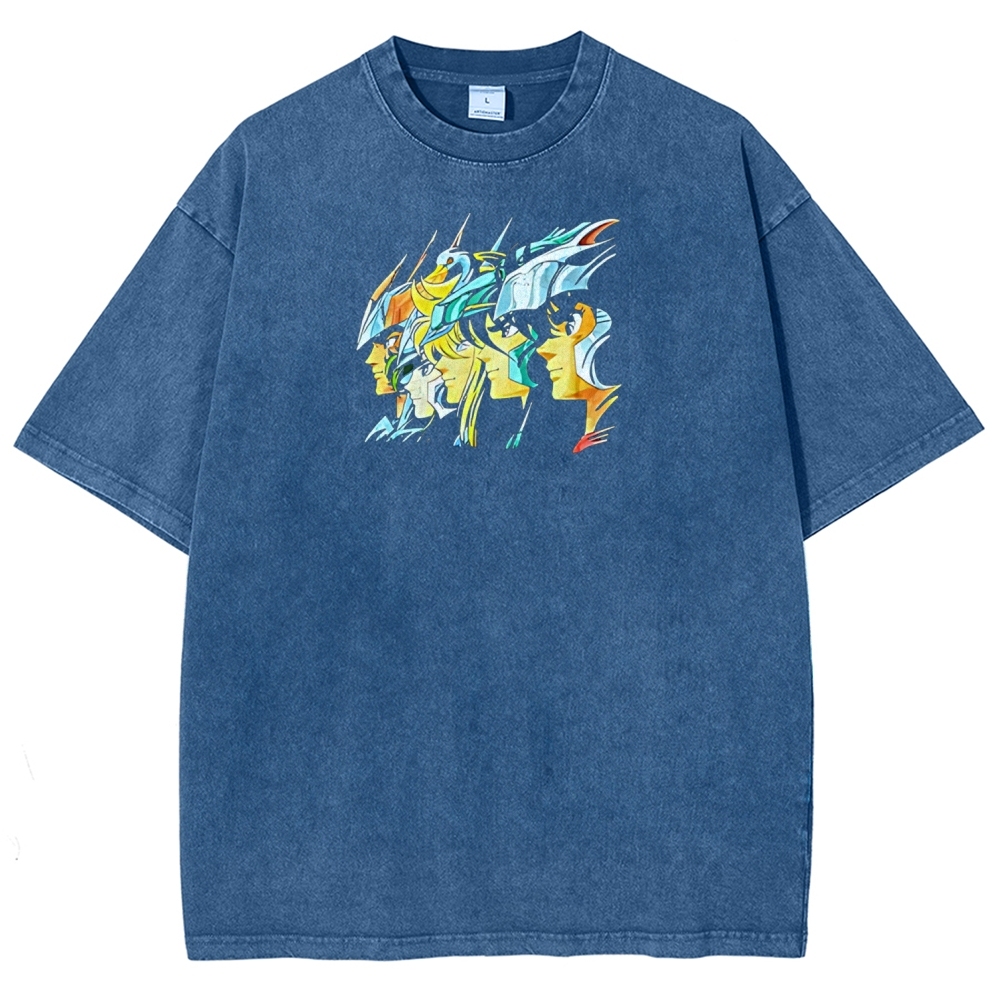 Saint Seiya Printed Unisex Washed T-Shirt
