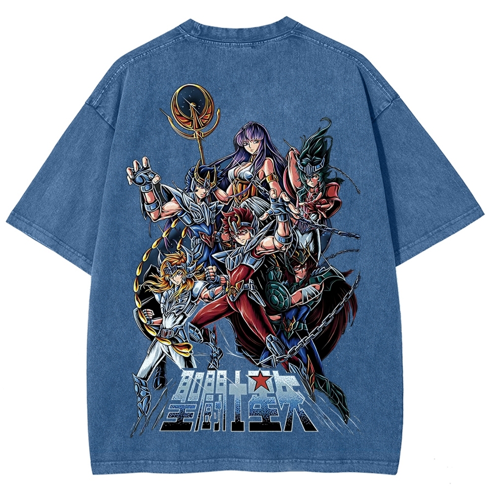 Saint Seiya Printed Unisex Washed T-Shirt