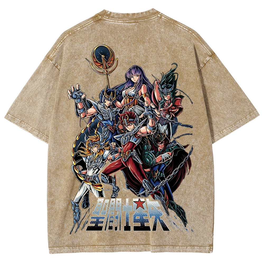 Saint Seiya Printed Unisex Washed T-Shirt