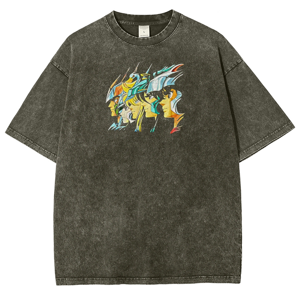 Saint Seiya Printed Unisex Washed T-Shirt