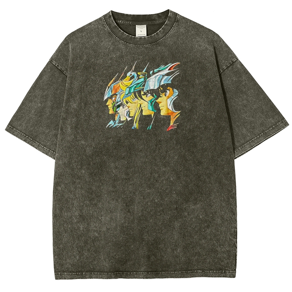 Saint Seiya Printed Unisex Washed T-Shirt
