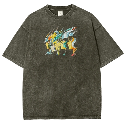 Saint Seiya Printed Unisex Washed T-Shirt