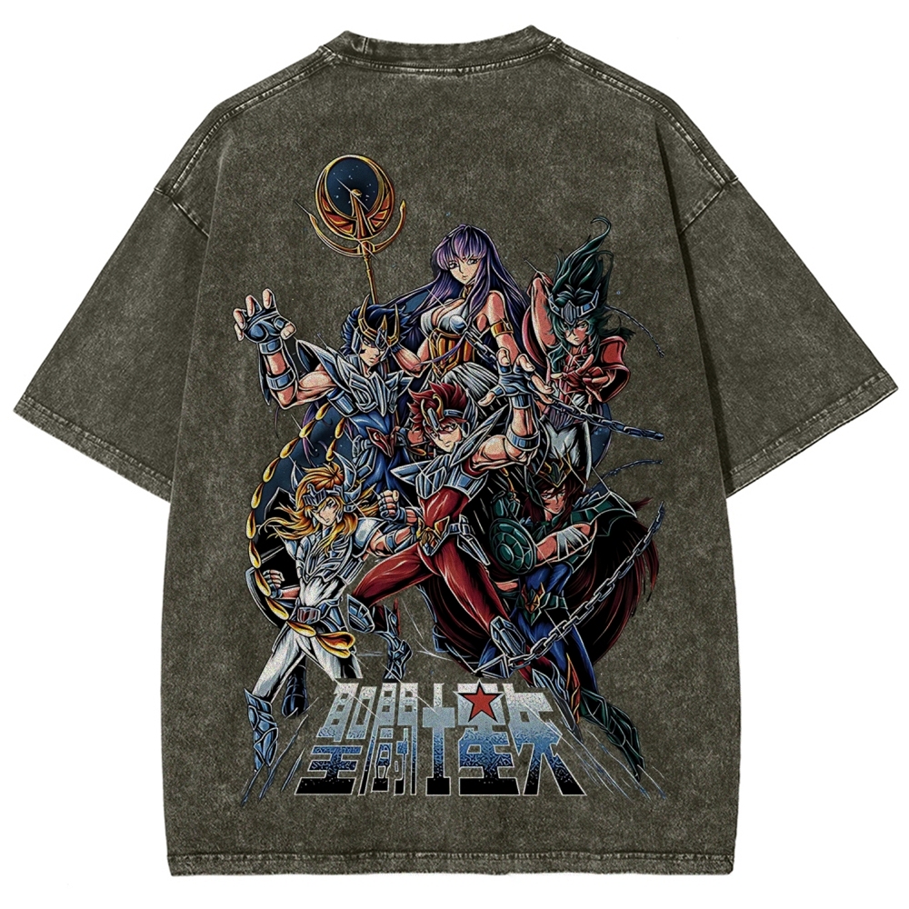 Saint Seiya Printed Unisex Washed T-Shirt
