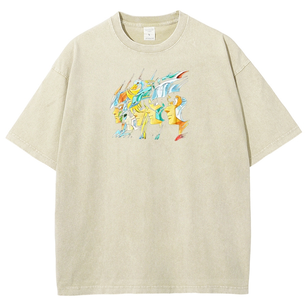 Saint Seiya Printed Unisex Washed T-Shirt