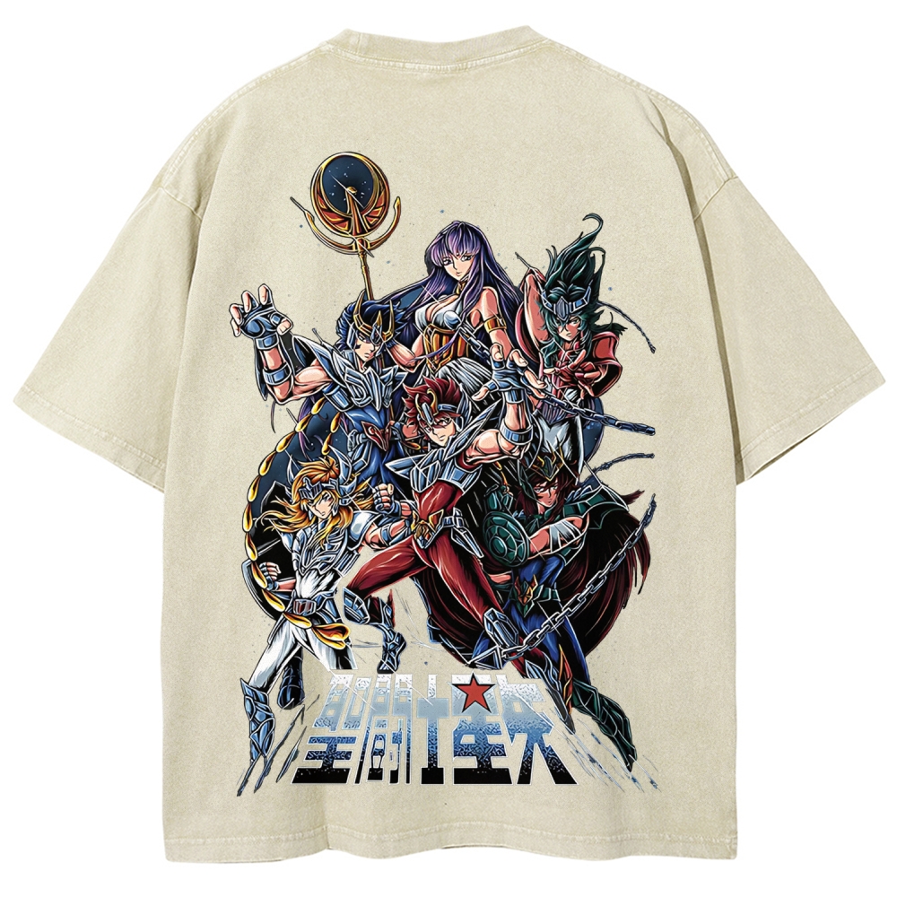 Saint Seiya Printed Unisex Washed T-Shirt