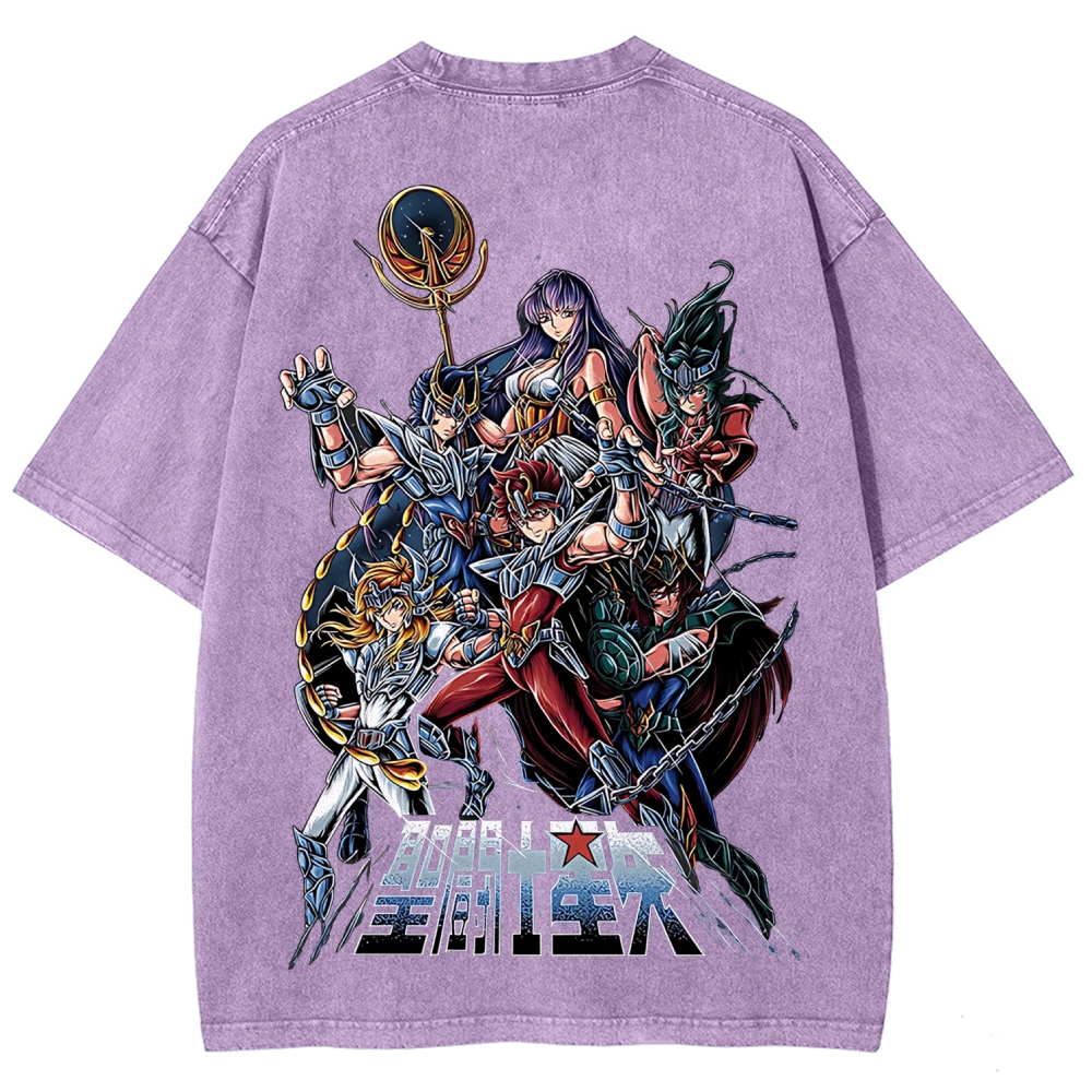 Saint Seiya Printed Unisex Washed T-Shirt