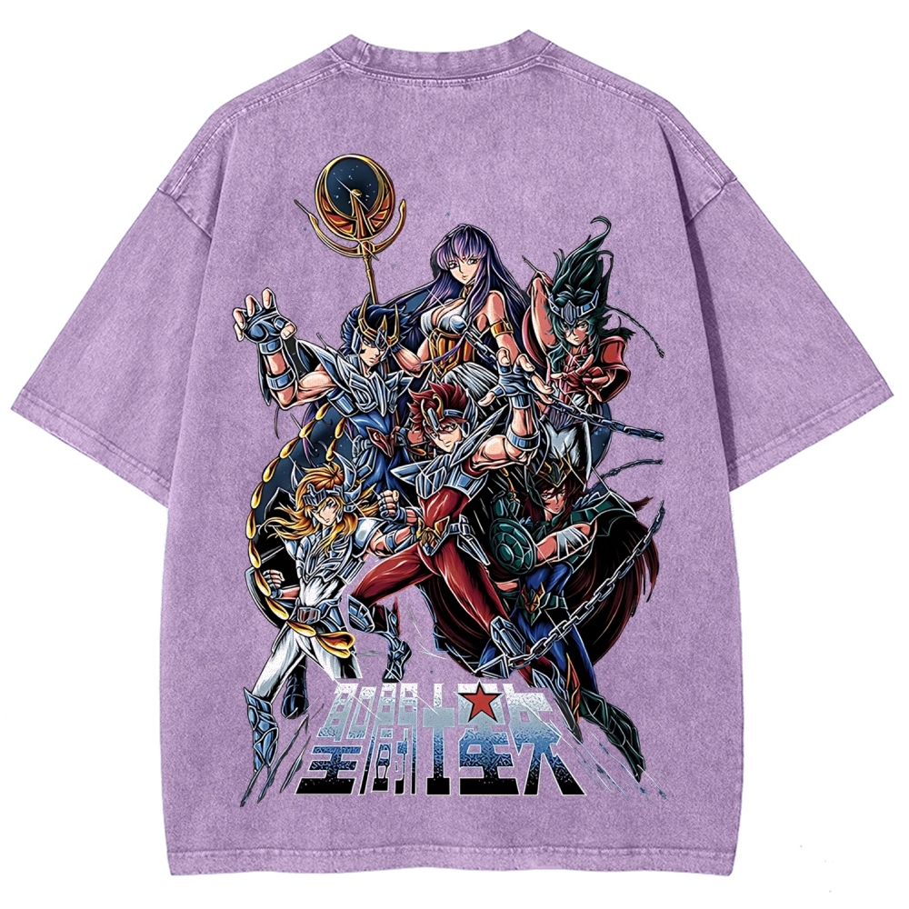 Saint Seiya Printed Unisex Washed T-Shirt