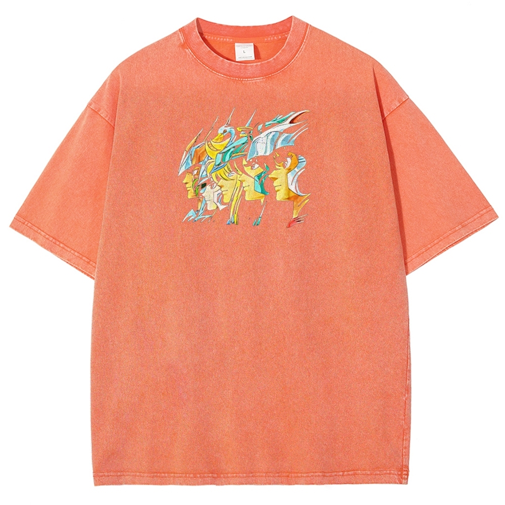 Saint Seiya Printed Unisex Washed T-Shirt