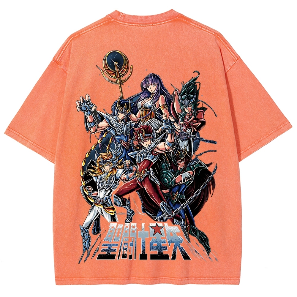 Saint Seiya Printed Unisex Washed T-Shirt