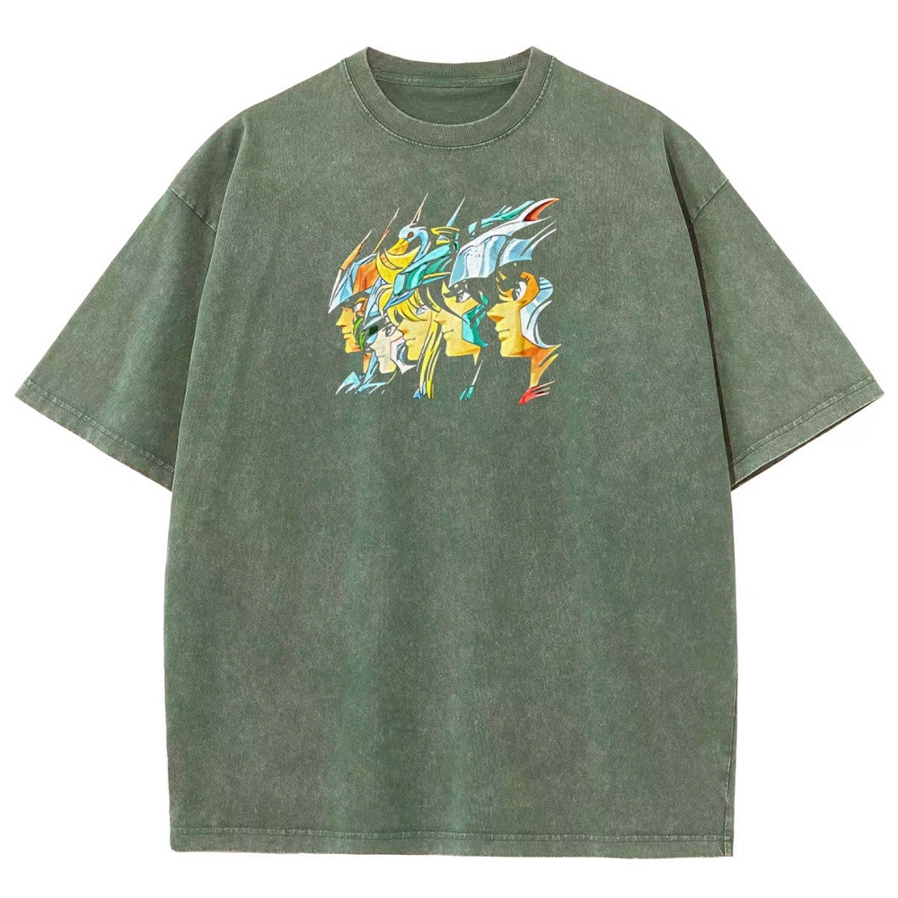 Saint Seiya Printed Unisex Washed T-Shirt