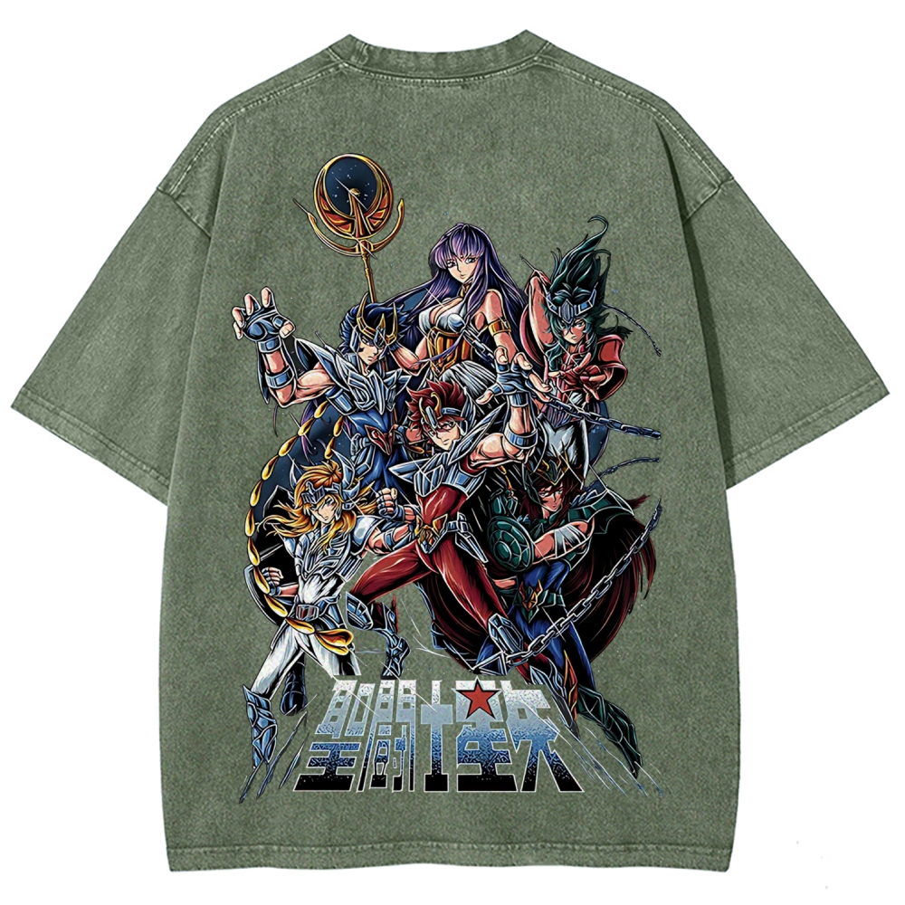 Saint Seiya Printed Unisex Washed T-Shirt