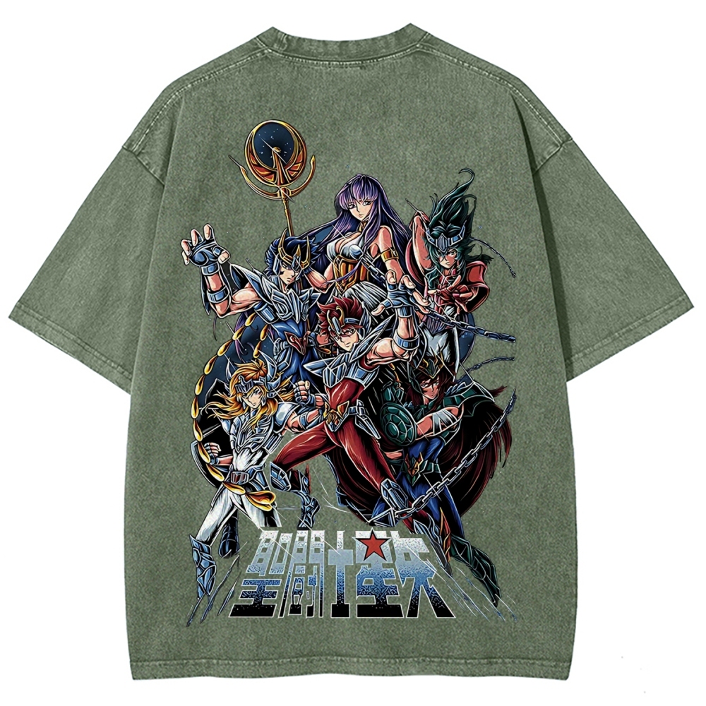 Saint Seiya Printed Unisex Washed T-Shirt