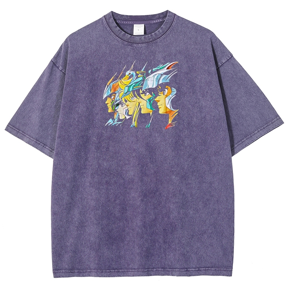 Saint Seiya Printed Unisex Washed T-Shirt