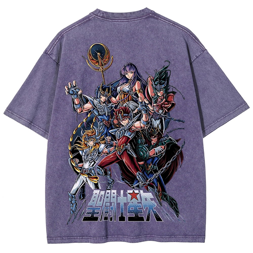 Saint Seiya Printed Unisex Washed T-Shirt