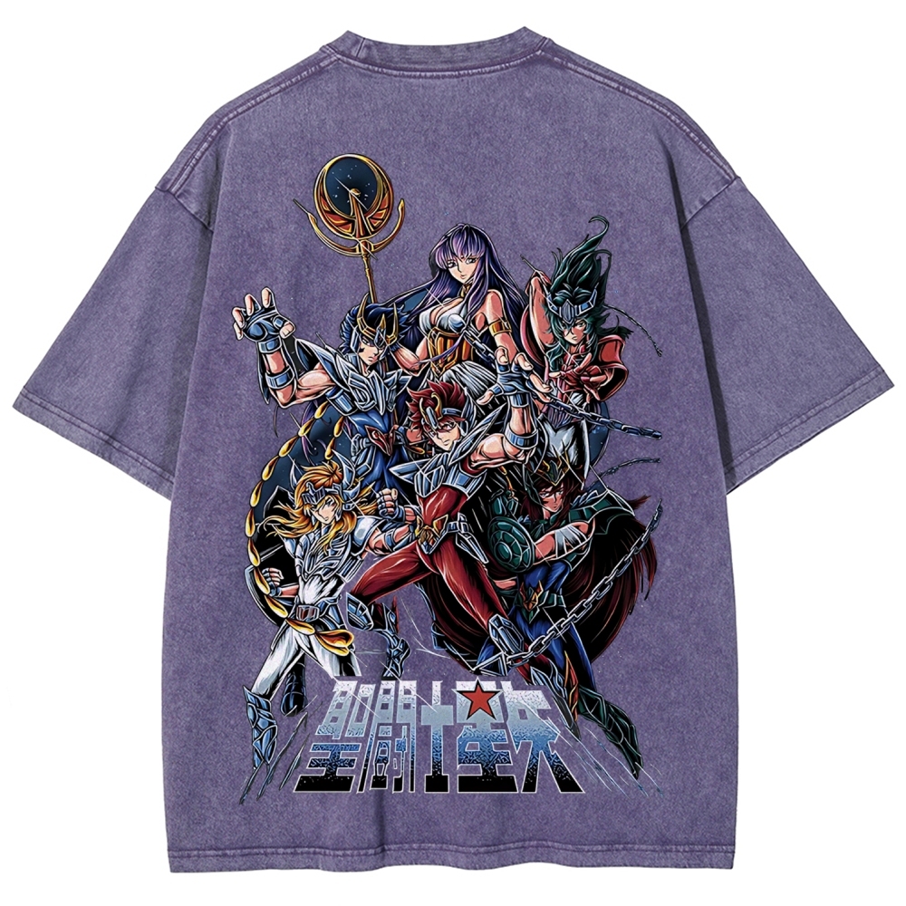 Saint Seiya Printed Unisex Washed T-Shirt