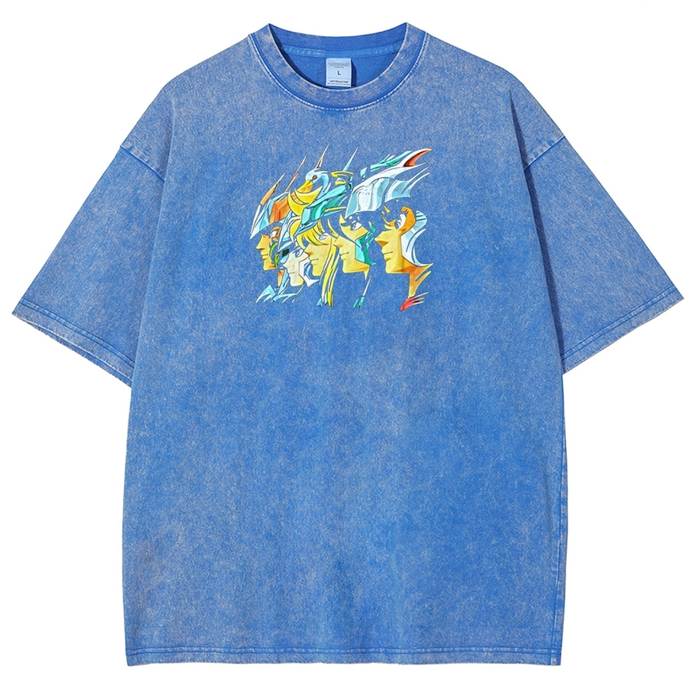 Saint Seiya Printed Unisex Washed T-Shirt