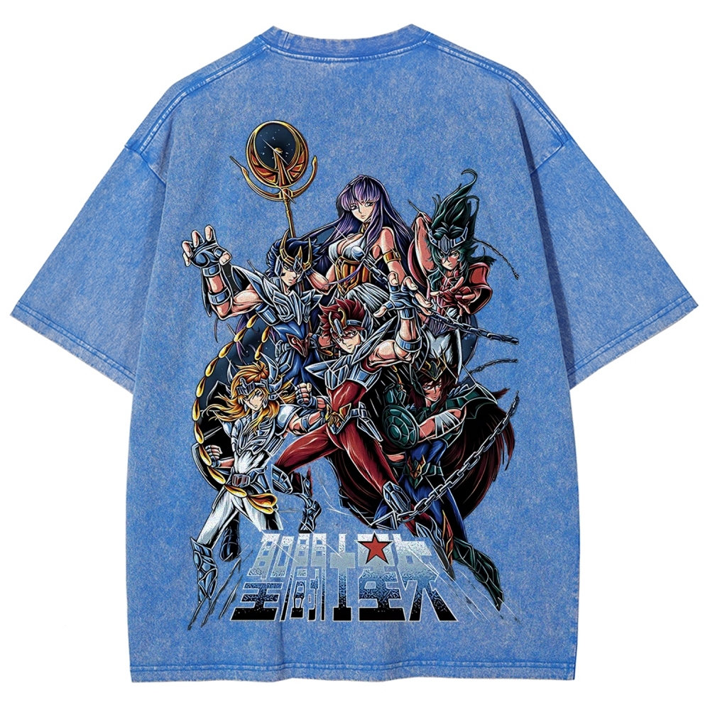 Saint Seiya Printed Unisex Washed T-Shirt
